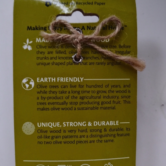 Natural Home I am Olive Wood  Wooden Serving Spoons Salad Servers - Picture 5 of 6